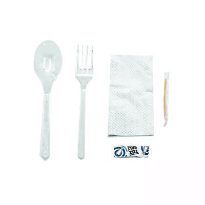 5 li Set Çatal Kaşık Kürdan Peçete Tuz 90 lı pk