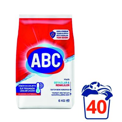 ABC MATİK 6KG RENKLİLER BEYAZLAR 