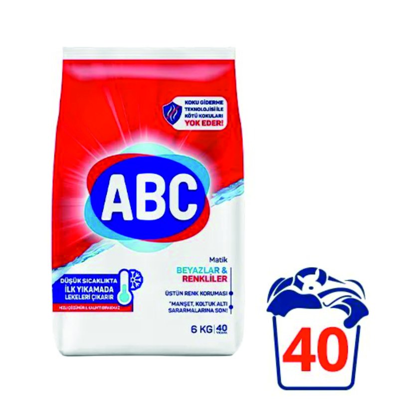 ABC MATİK 6KG RENKLİLER BEYAZLAR 
