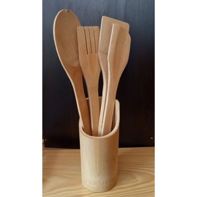 Ahşap 5 Parça Bambu Kaşıklık