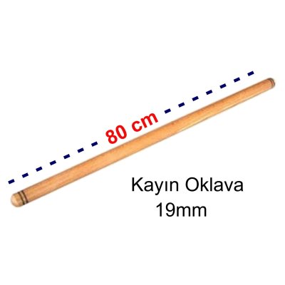 Ahşap Kayın Oklava 80cm 19mm İnce