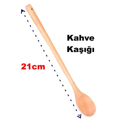 Ahşap Uzun Kahve Kaşık 21cm
