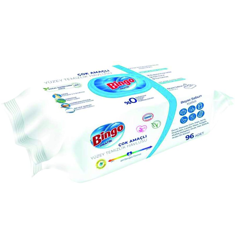 BİNGO YÜZEY TEMİZLİK HAVLUSU 96'LI  LAVANTA