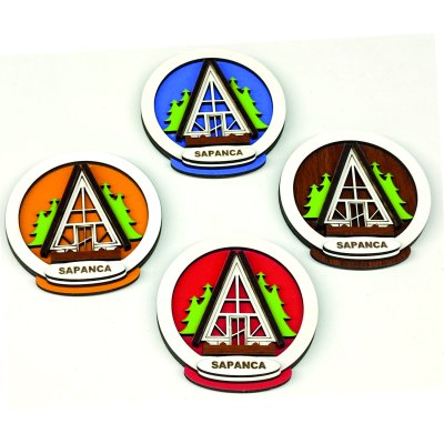 Bungalov Yuvarlak Magnet