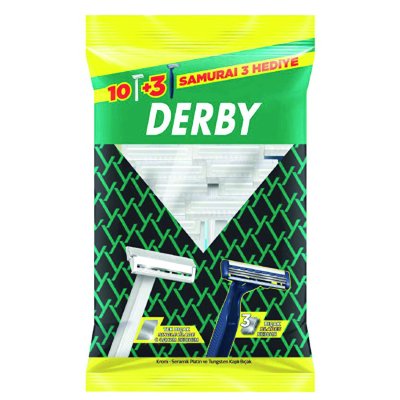 Derby 10'lu Tek Bıçak + Samurai 3 Tıraş Bıçağı 3'lü