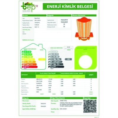 EKB Enerji Kimlik Belgesi Rapor