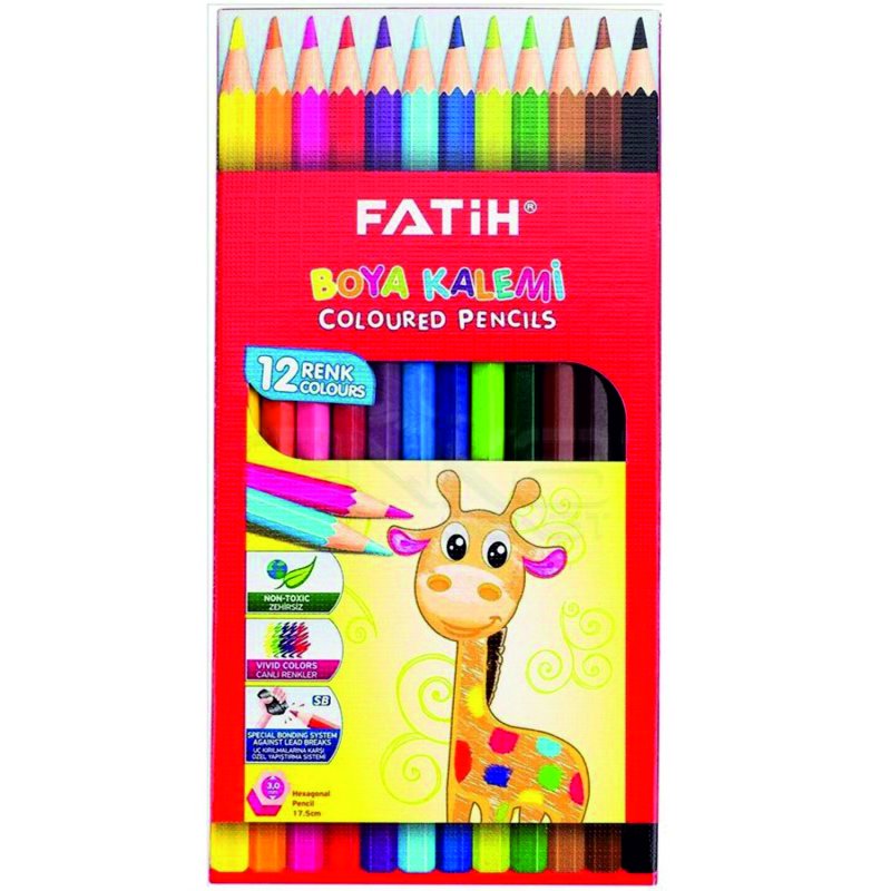 FATİH KURU BOYA 12RENK TAM BOY