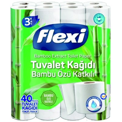 Flexi Bambu Özü Katkılı 3 Katlı 40lı Tuvalet Kağıdı