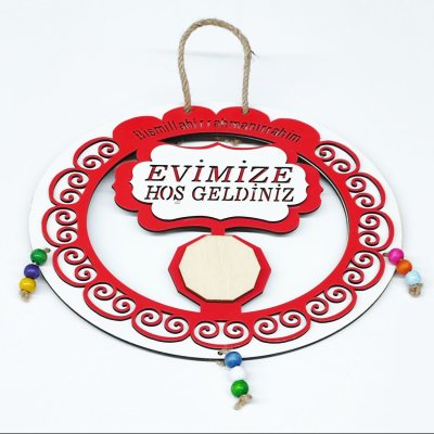 Hoşgeldiniz Boncuklu Kapı Süsü