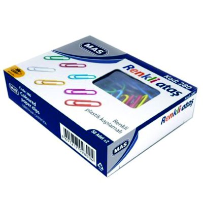 MAS RENKLİ ATAŞ 280 PVC KAPLI 28MM 50Lİ