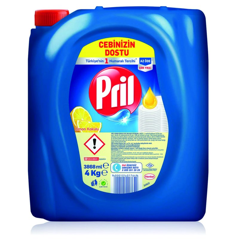 PRİL BULAŞIK DETERJANI LİMON 4LT
