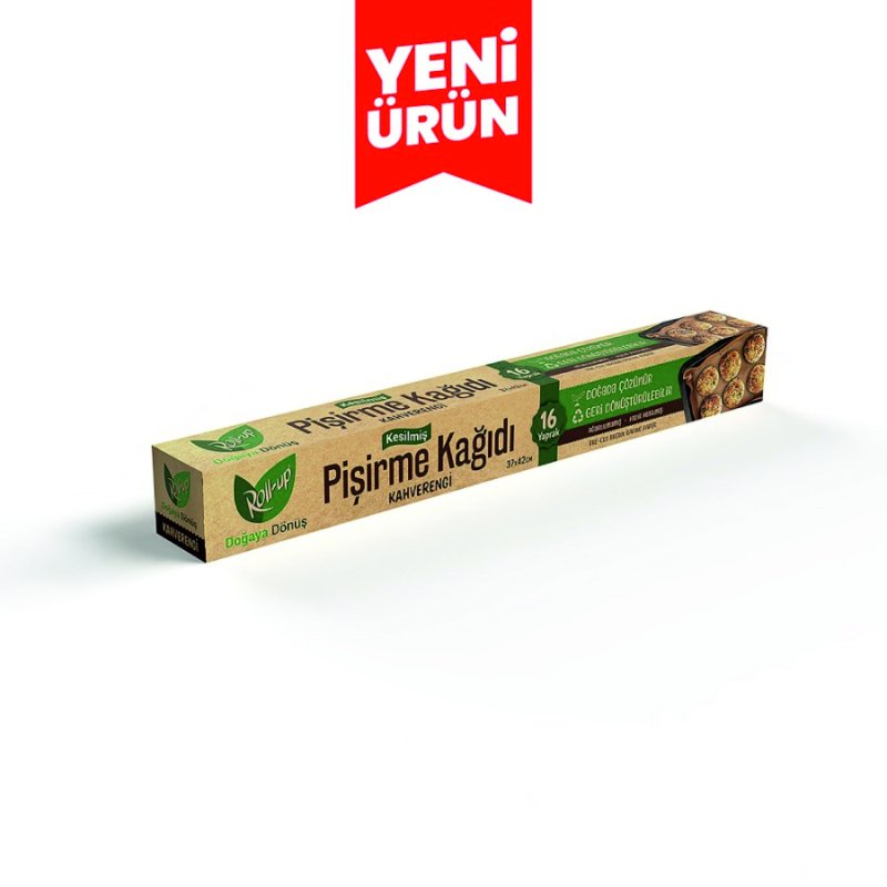 ROLL-UP PİŞİRME KAĞIDI NATUREL KAHVERENGİ 37*42 16 ADET