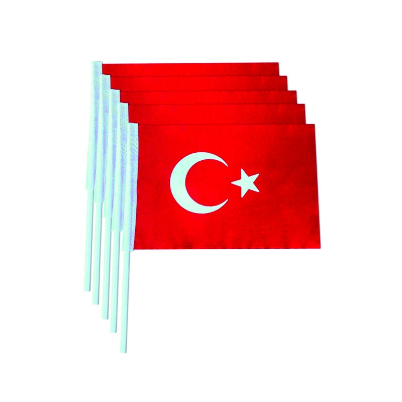Türk Bayrağı Çıtalı Sopalı Kağıt 13*20cm min:80ad