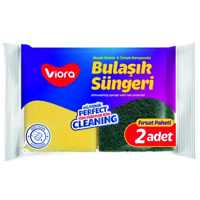 Viora Bulaşık Süngeri Oluklu 2Lİ Vrp60