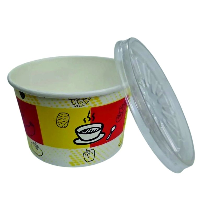ÇORBA KASESİ KAPAKLI 16OZ 25LI KL:500 AD